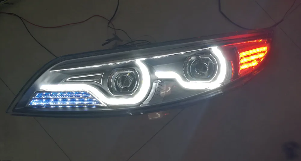 
2018 fiber optic effect two line led bus headlamp 
