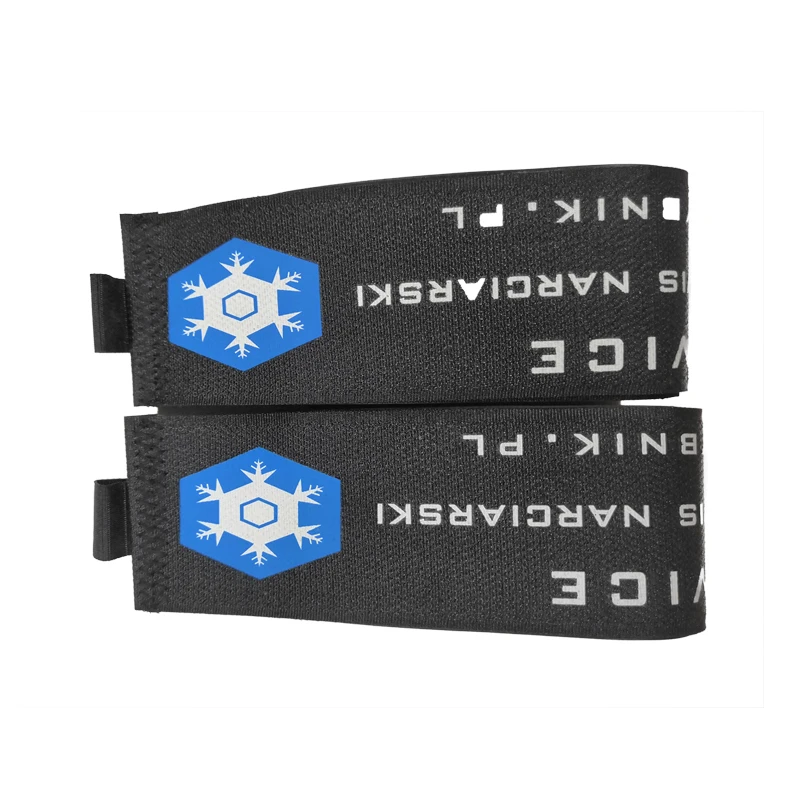 Custom Deluxe Rubber alpine skiing hook loop ski straps