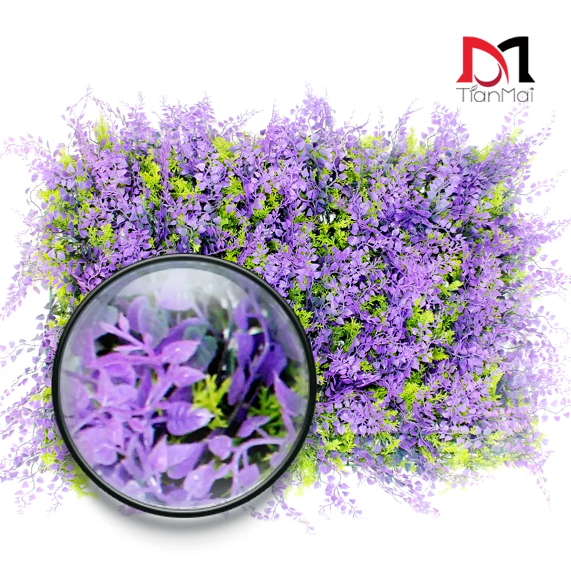 
wholesale fake purple lavender garden fencing artificial vertical garden 