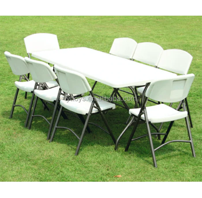Outdoor Picnic Dining Table Plastic Folding Dining Table Modern for Wedding