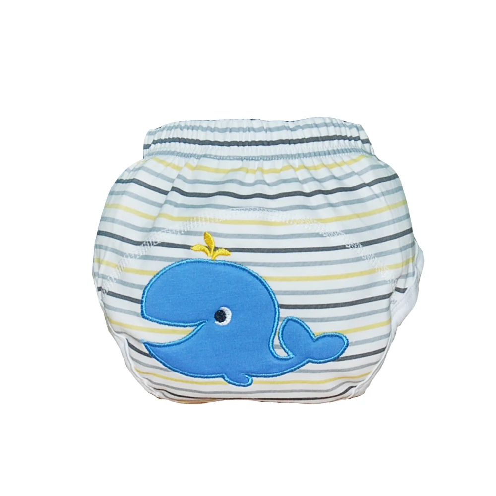 Factory OEM Cute pattern Leak-proof  Reusable  Cotton Baby Infant Potty Training Pants Diaper For Toddler