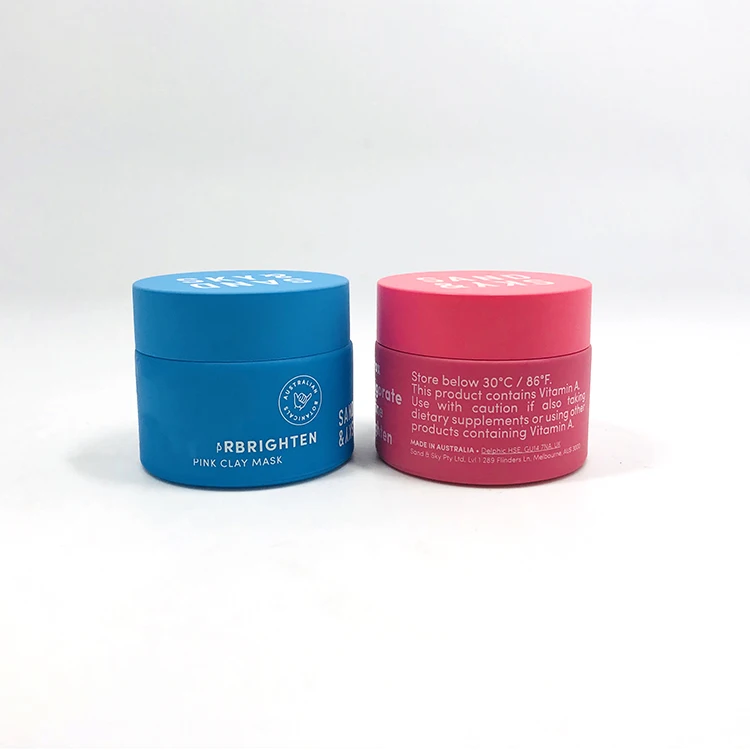 opal white glass container cream jar matte blue glass cosmetic jar