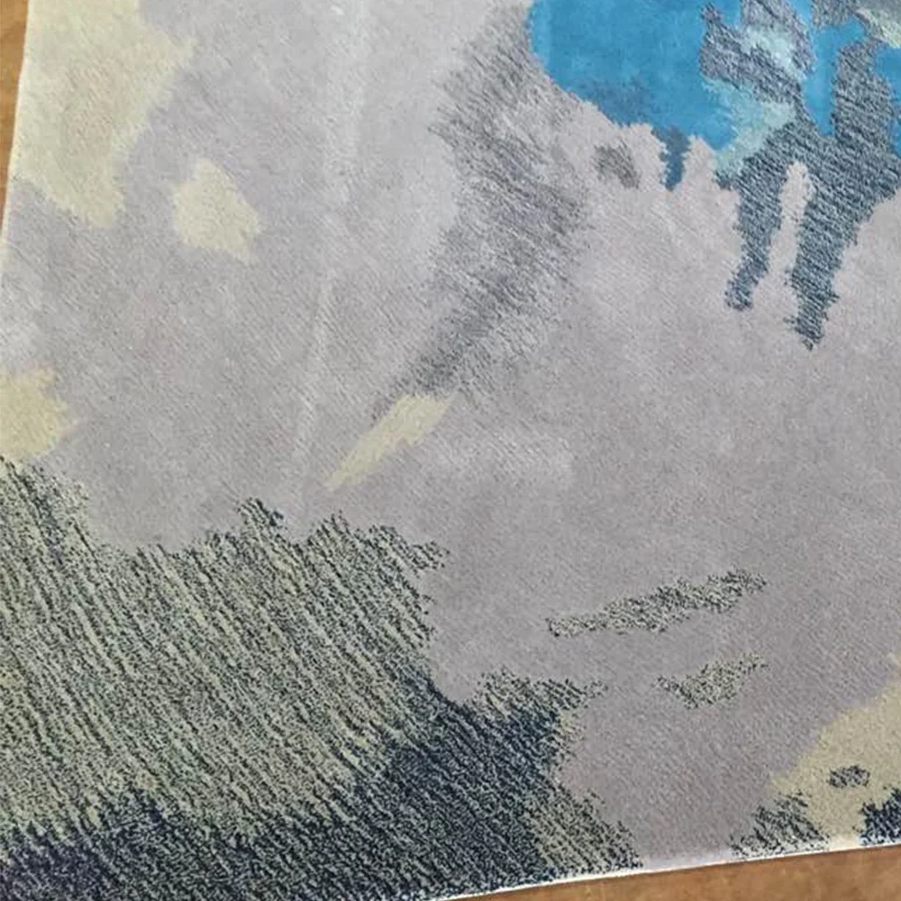 Abstract pattern rug and carpet distressed latex-back coating hand tufted carpet import from china