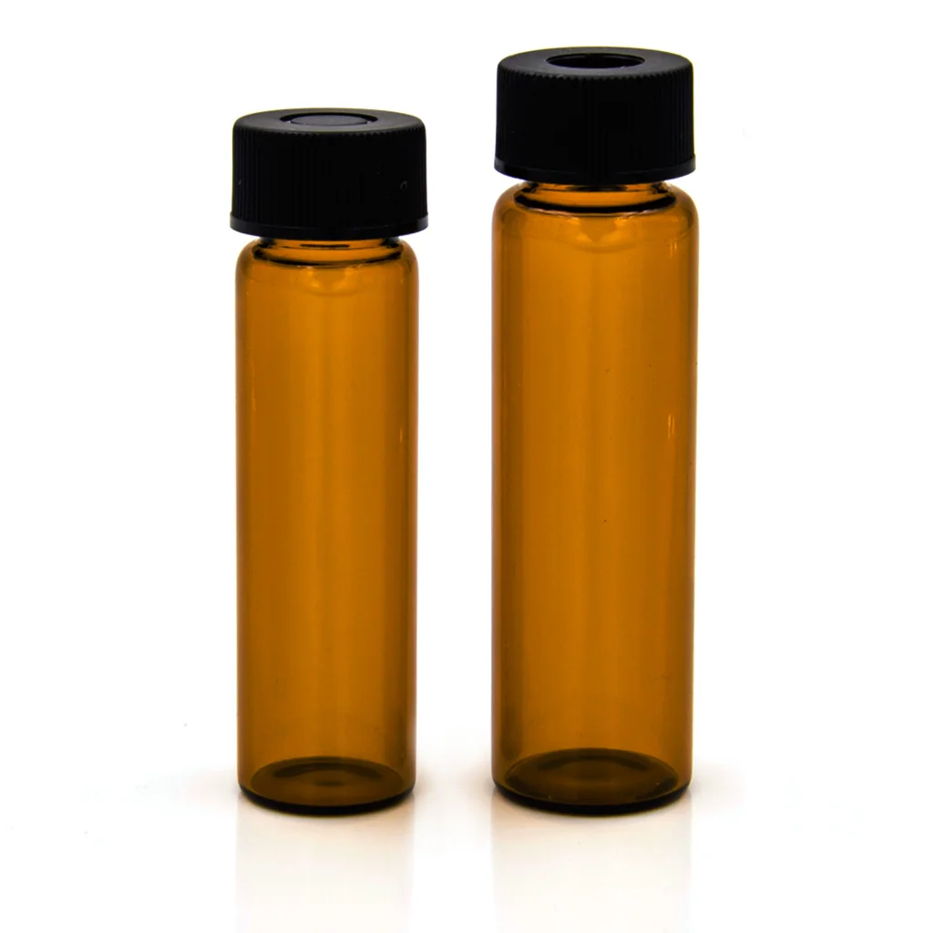 Aijiren Factory direct Sale 8ml 15-425 thread amber screw lab glass pharmaceuticals storage vial with PP cap