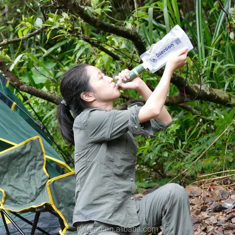 Diercon Personal Water Straw Filter Emergency Kit Bacteria Removal Disaster Relief Equipment (PS PRO)