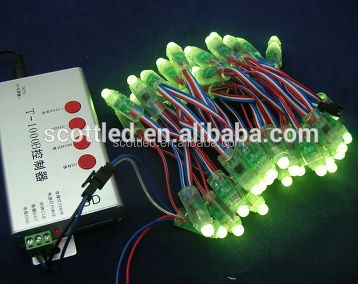 WS2811 12mm smart RGB pixel Holiday led light, DC5V, 6inch spacing between pixels