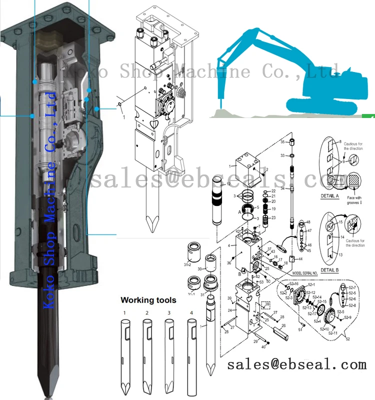 Hyd Hammer Breaker Parts