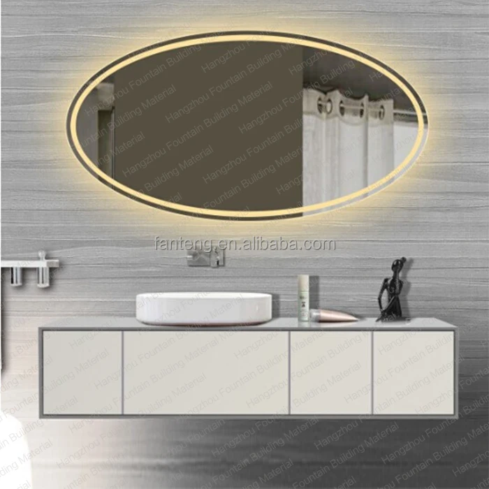 Modern Style MDF PVC Wood Bathroom Furniture Vanity Wall Mounted Hotel Project Design With UL IP44 Led Mirror Bathroom Cabinet