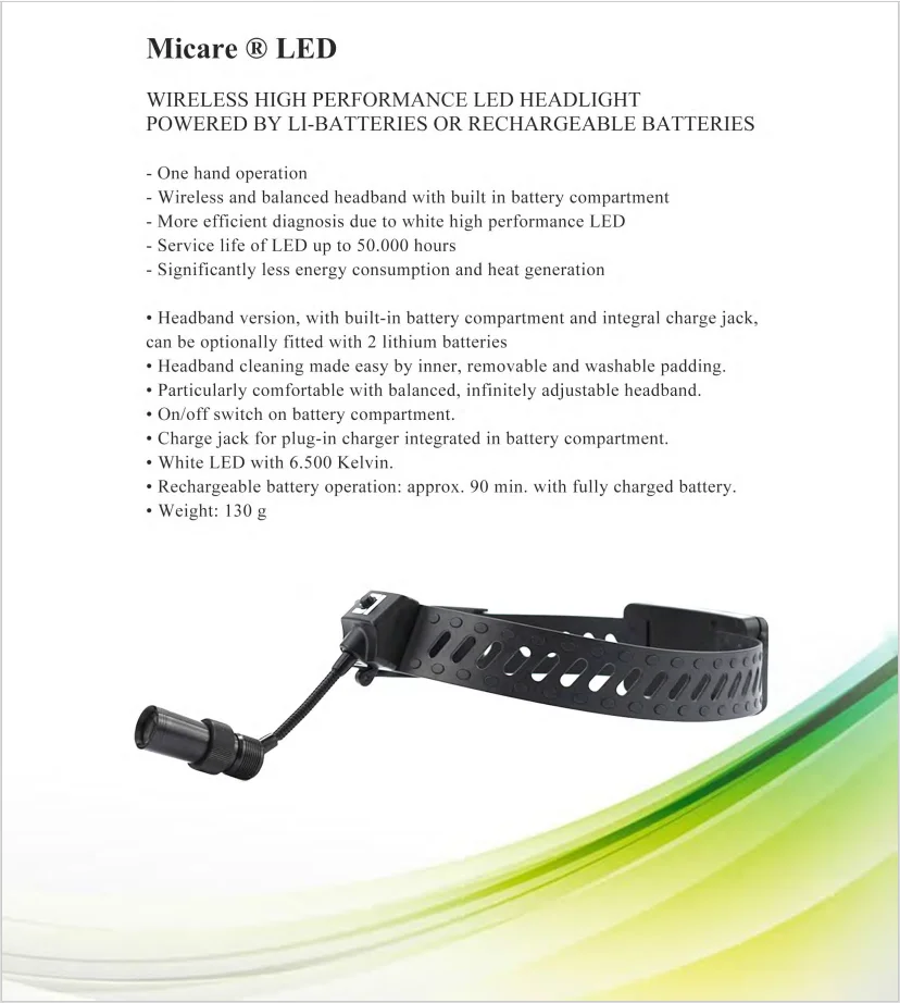 wireless led Surgical headlight for ENT Medical Dental light JD2300 medical headlamp