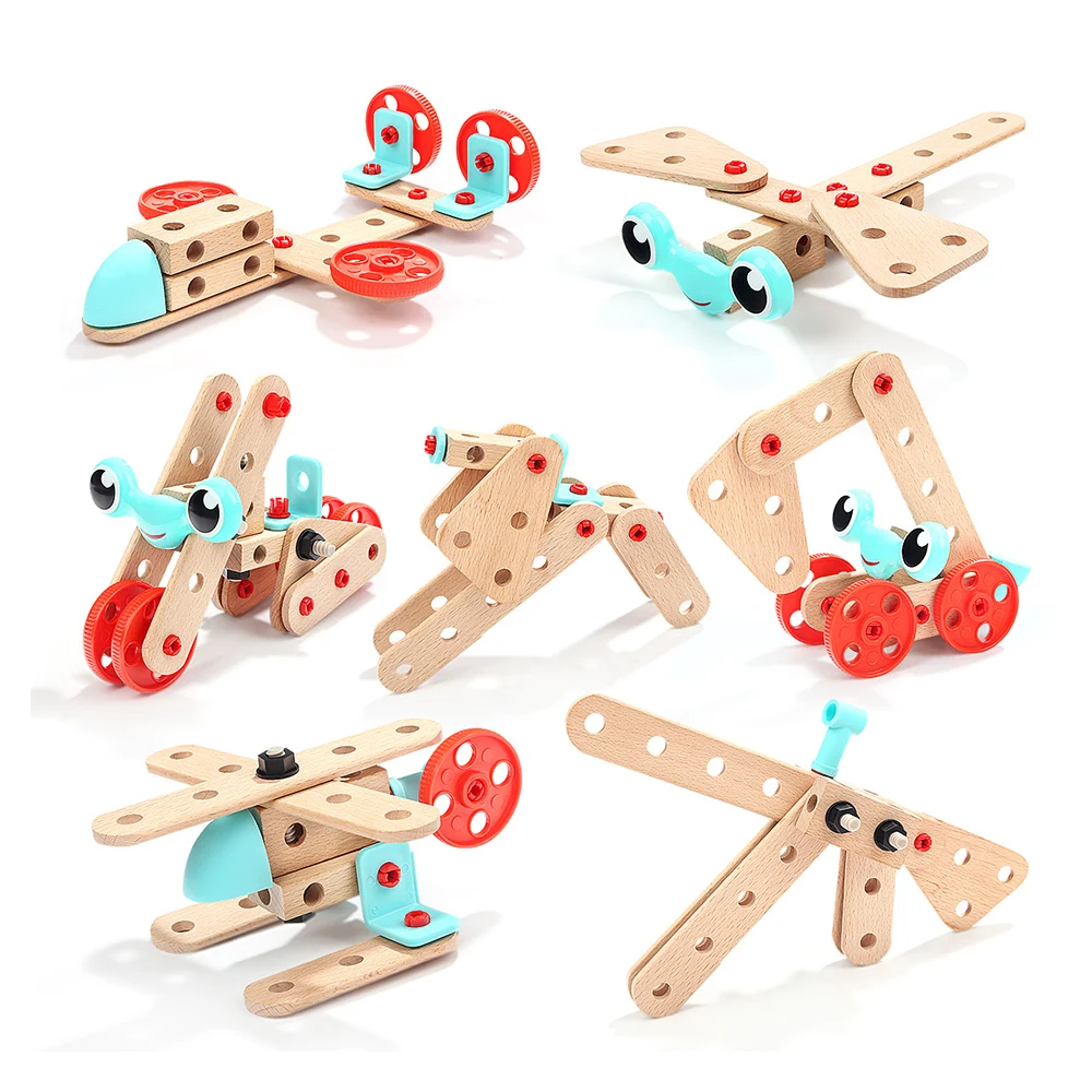 2014 china new innovative product handmade wooden toys organic baby toys Biddy tool box kids learning toys