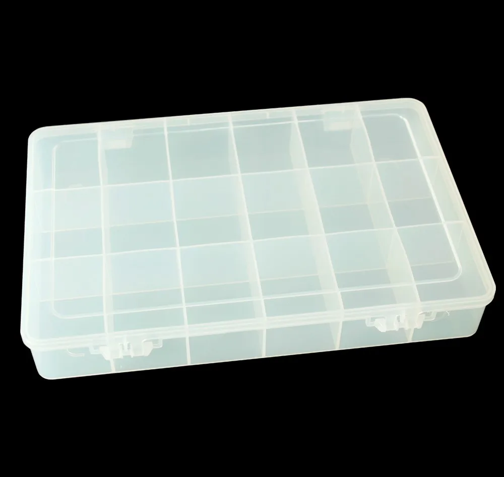 China factory Clear Plastic Storage Box Jewellery Earring Beads Case Container with dividers