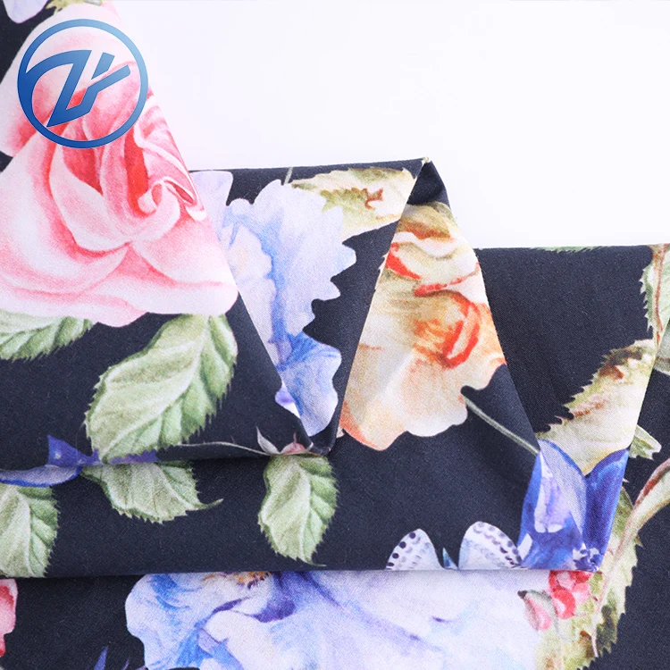 China Supplier No MOQ 40S print cotton poplin fabric