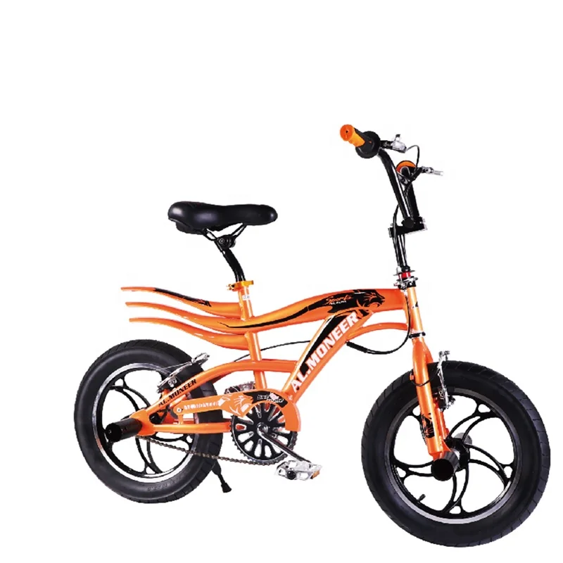 16 inch orange color kids performance bike with integrated aluminum alloy wheel