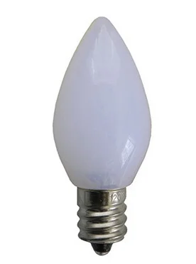 Home Garden Holiday Decoration C7 Smooth Opaque LED Colored Bulb for Merry Christmas Lighting