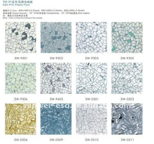 esd floor tiles /antistatic floor for computer room