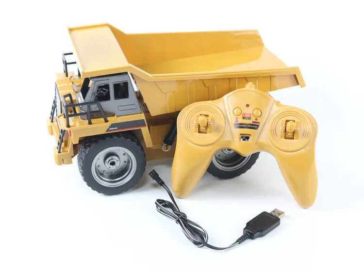Лидер продаж желтые металлические строительные игрушки rc разгрузка грузовика