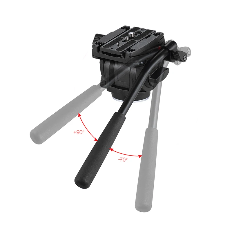 Kingjoy professional photographic video camera tripod fluid head with bubble level design
