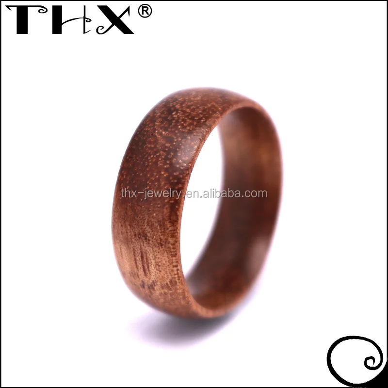 
Domed 8MM Comfort Fit Hawaiian Koa Wood Bands Wedding Rings,Natural Koa Wood Jewelry 