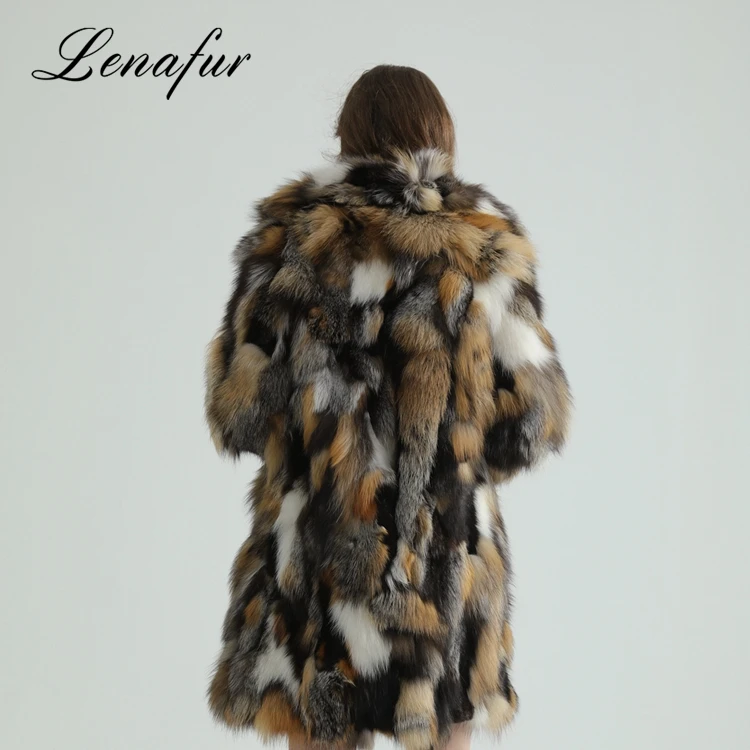 China Goods Import Long Coat Ladies Fox Fur Winter Jacket