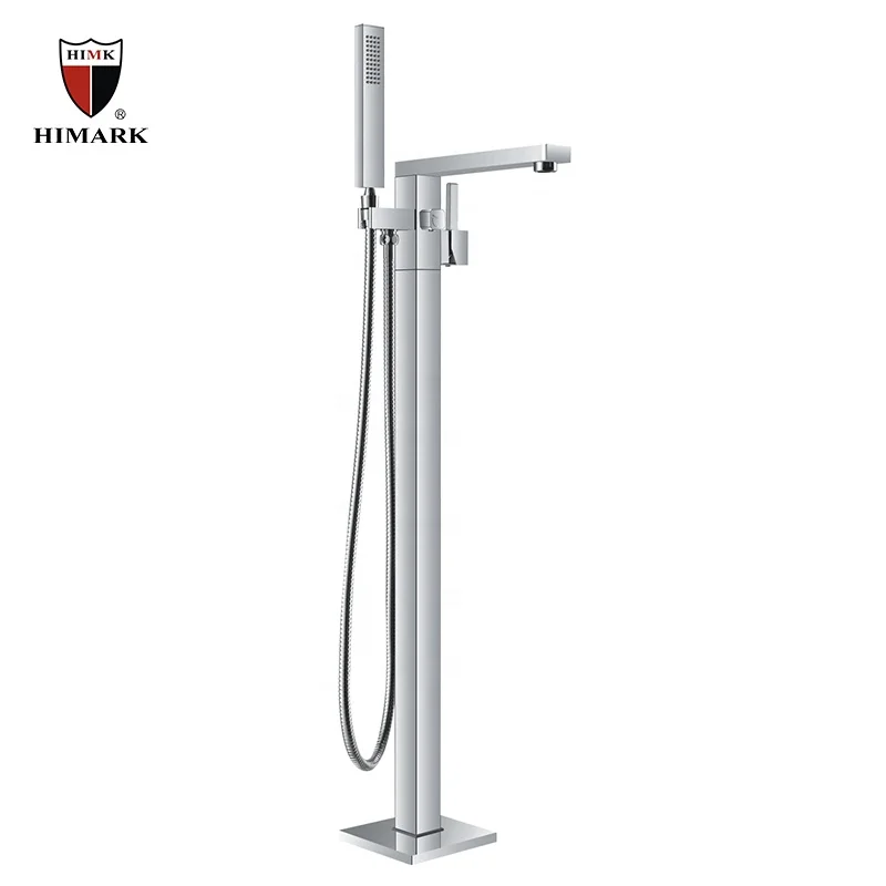 HIMARK bathroom chrome freestanding free standing bath sink faucet for bathtub