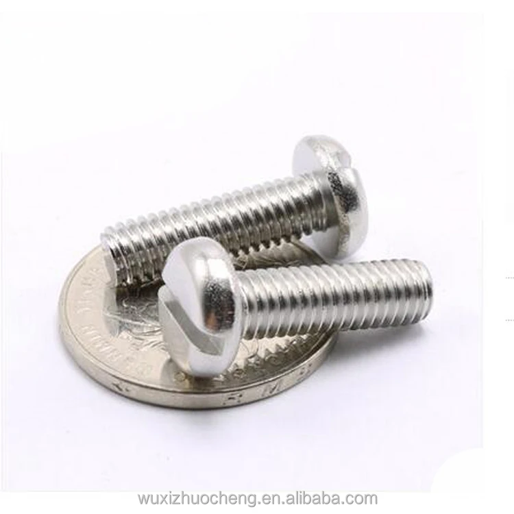 Stainless steel A2-70 bolt slotted cheese head din 84 screw