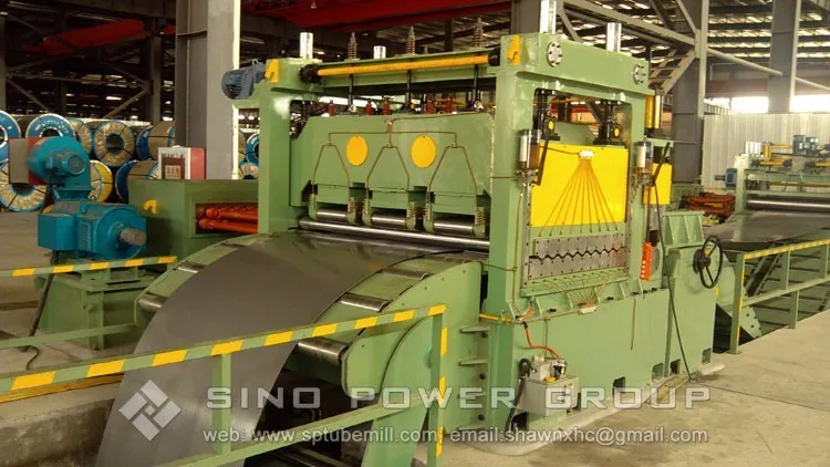 
CRC HR PPGI GI steel coil strap cutting cut to length machine 