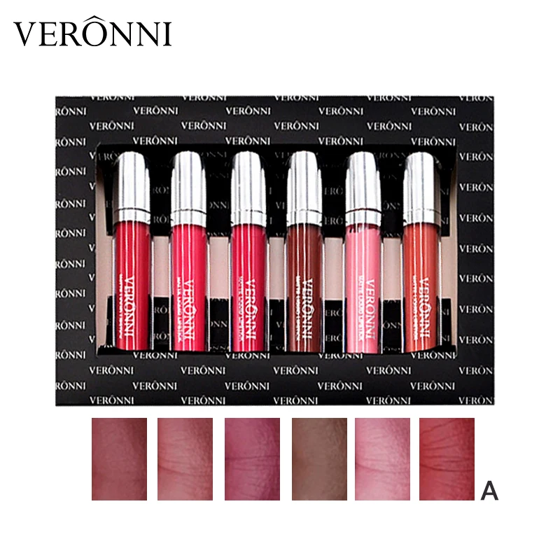 VERONNI 12 Color SetA/B Cosmetics Maquillaje Lipgloss Rouge A Levr Matte Liquid Lipstick