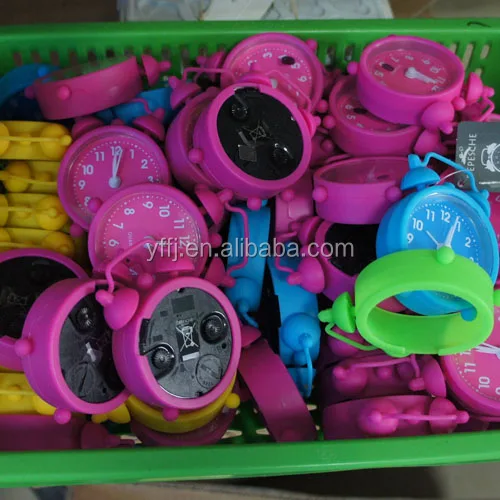 Lovely Mini Silicone Quartz Alarm Clock Candy Color Digaital Table Desk Clock for Kids