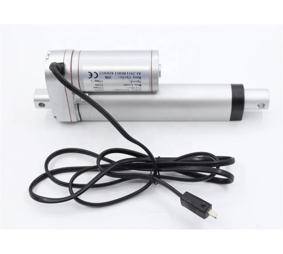 800mm stroke Speed 5~50mm/S 12V Tubular Linear Actuator 1200mm