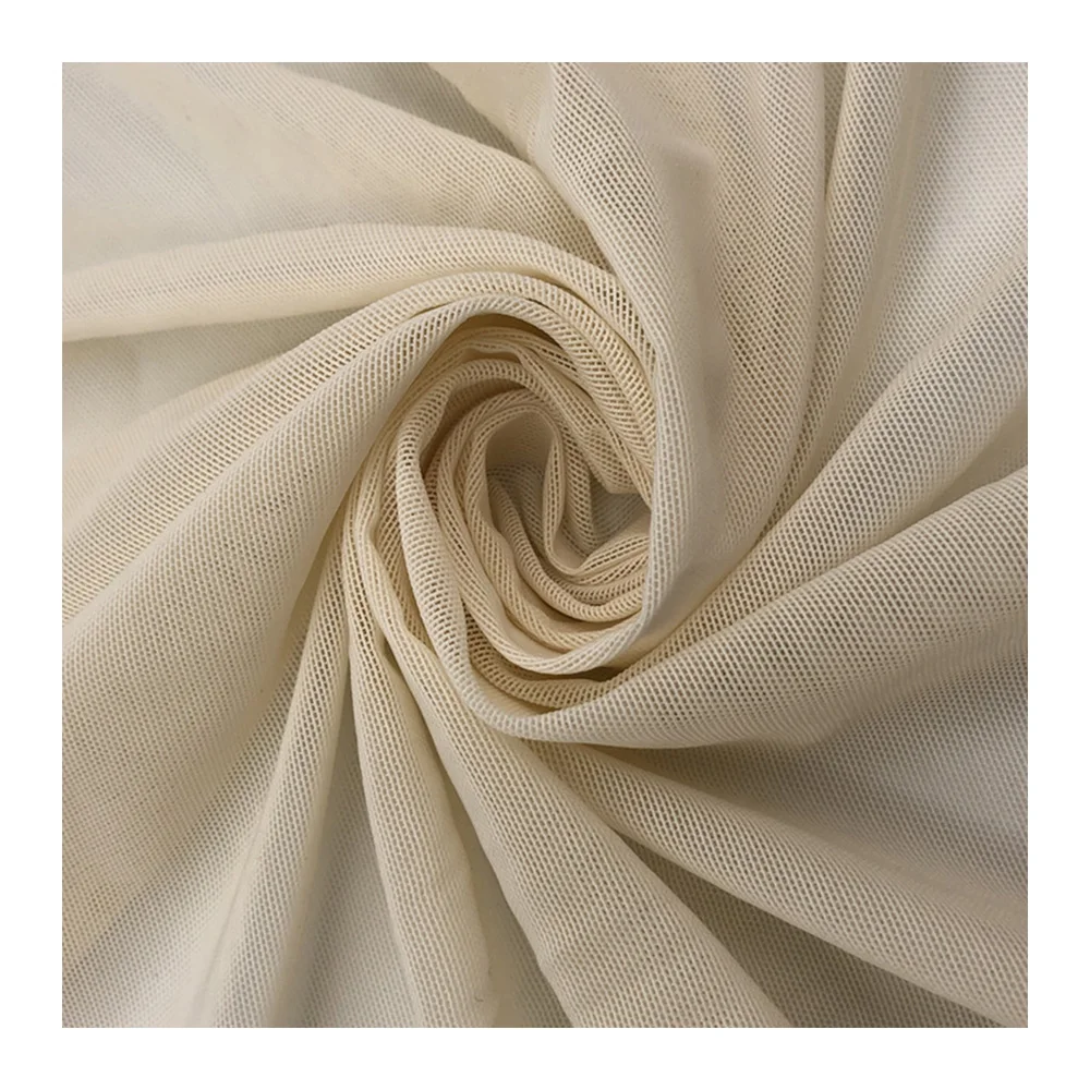 
Wholesale 160gsm Nylon90% Spandex10% Elastane Thin power Mesh power net Knitting Fabric for underwear and active sportswear 