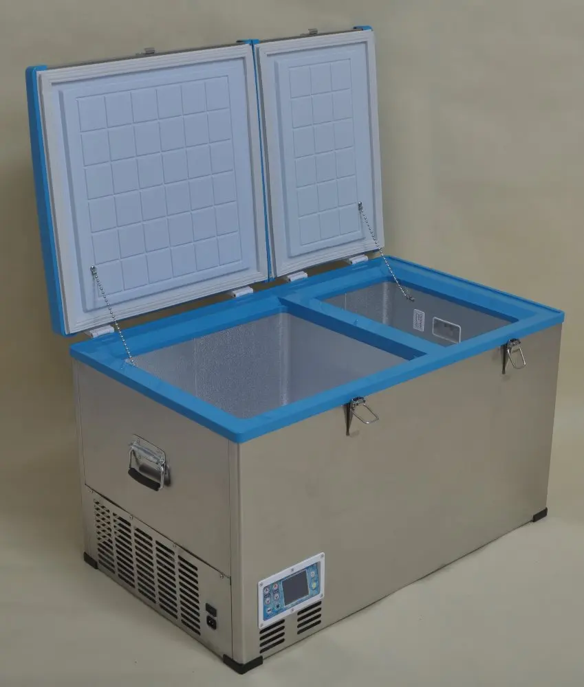 Автомобильный портативный 80L холодильник с морозильной камерой холодильник мини портативный солнечный автомобиль холодильник