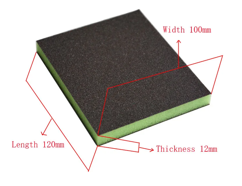 120x100x12mm Abrasive Sanding Sponge Block