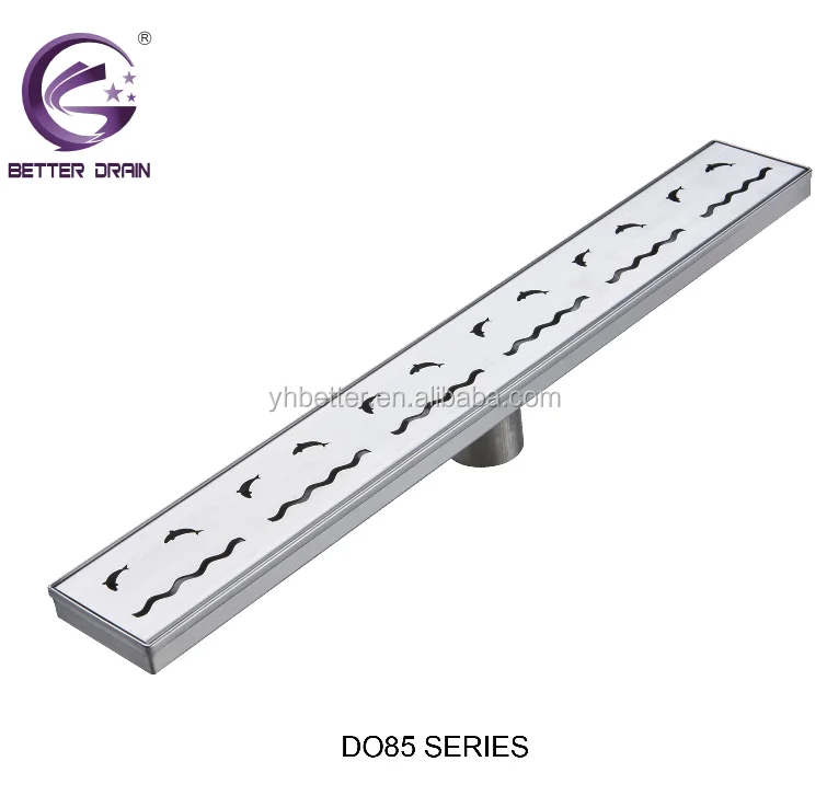 
Stainless steel linear drain, shower channel drain floor drain channel grating DO85 