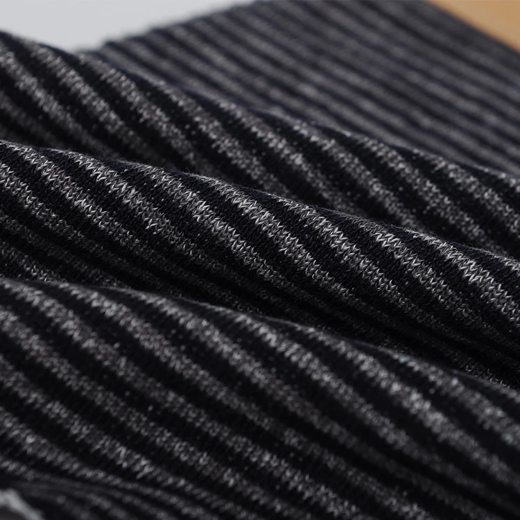 
335gsm knitted stripe hemp organic cotton fabric for dress 