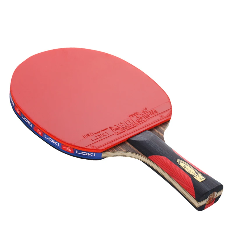 Wholesale LOKI 6 star professional wood table tennis racket ping pong paddle bat