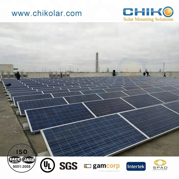High efficient solar panel mounting rack pv brackets for flat roof solar energy system