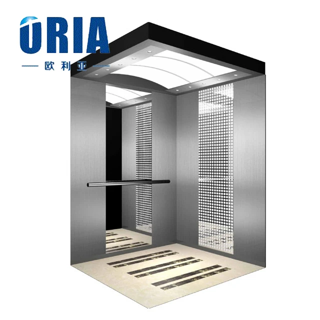 ORIA 1600kg Modern Passenger Elevator AC Drive PVC Floor Safety Features for Home and Apartment Use Made in China