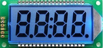 monochrome segment pin connection 4 digit lcd display customized