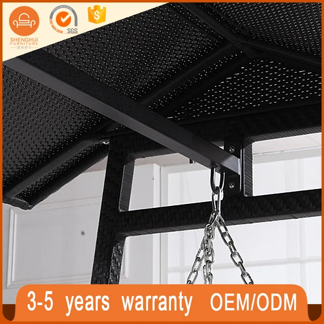 
Leisure Blackswing Chair Garden Swing Hanging Chair Rattan Wicker Hanging Swing Chair With Canopy 