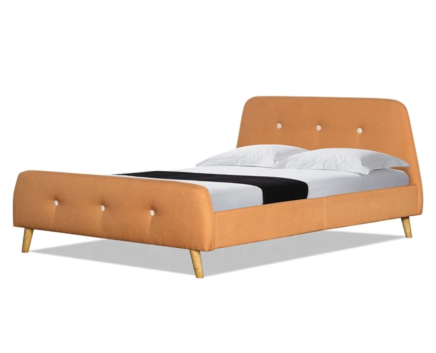 Nordic style designer bed promotion good selling cheap price king size bed