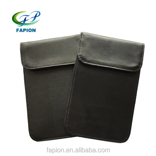 
PU leather RFID signal blocking anti radiation shield cell phone pouch case 