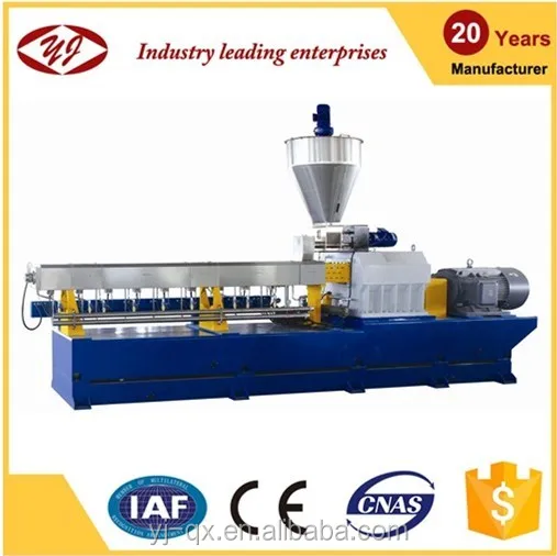 Twin/double screw extruder plastic pellet making machine