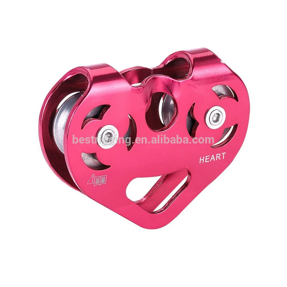 BT-AP86 Aluminum Outdoor Climbing Parallel Biaxial For Emergency Rescue Heart Pulley