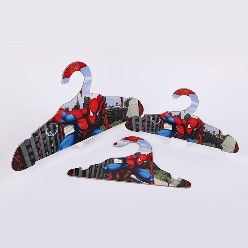 Recycle  paper cardboard hangers cartoon item spider man paper kids clothes hangers wholesale