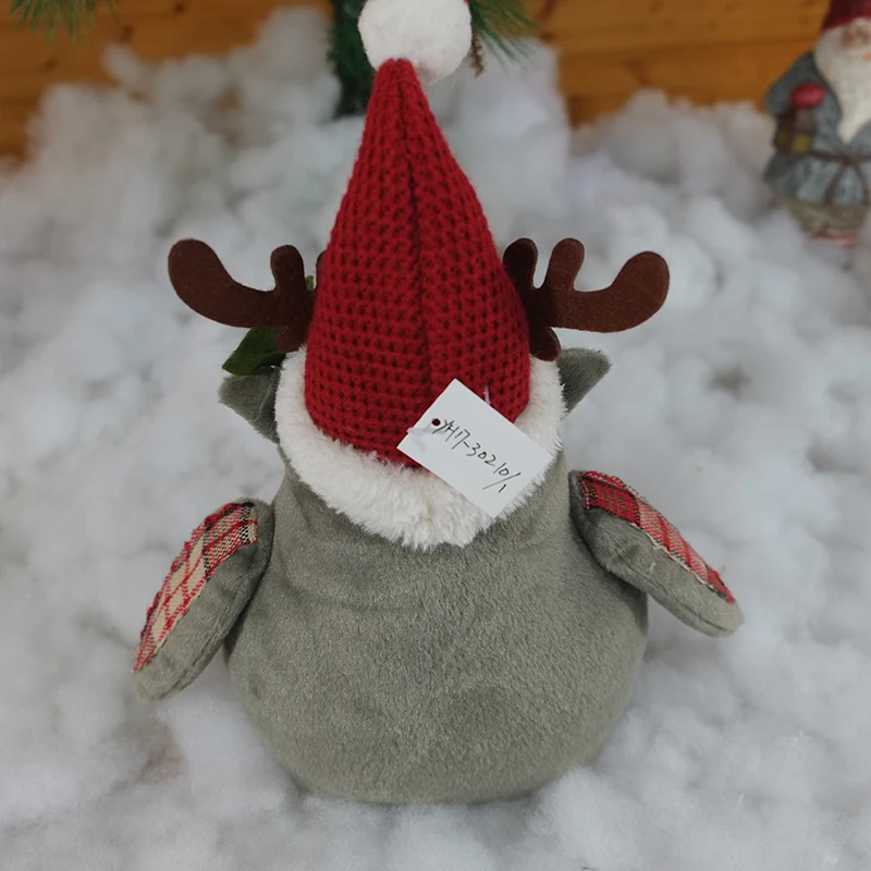 
Unique Christmas holiday decoration plush owl doll christmas decoration 