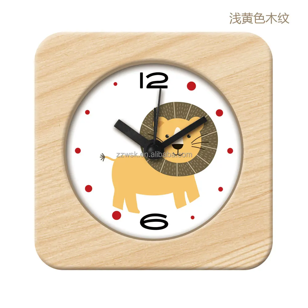 2021 OEM Custom wood silence alarm desk clock
