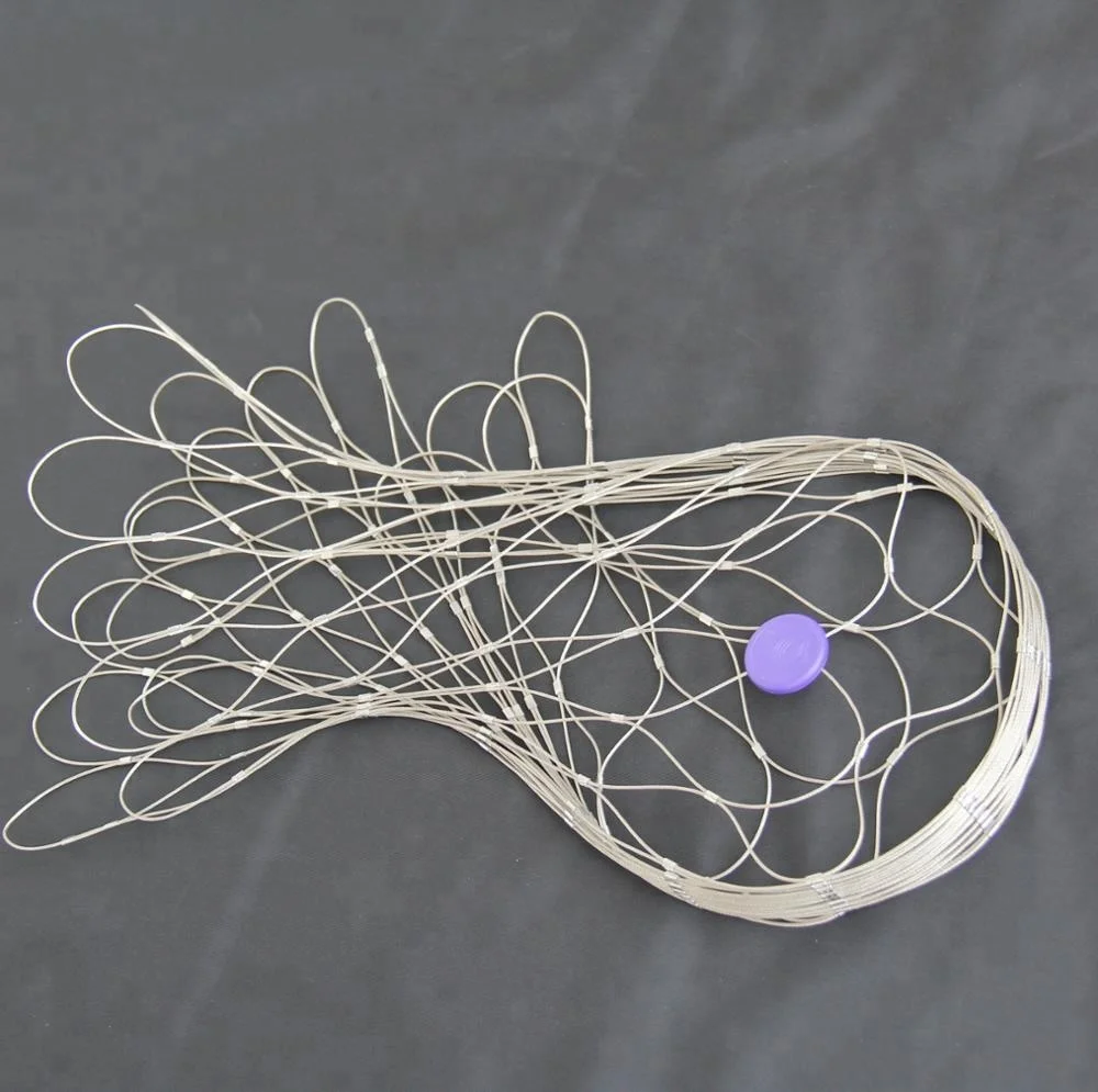 Stainless steel Knitted Cable Mesh/metal mesh bag for anti theft/ new design trendy black anti theft travel bag