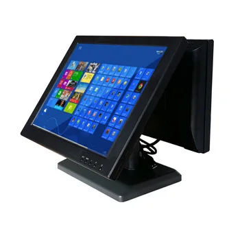 Great quality Dual screen display 15 inch touch monitor LED touch screen monitor for business