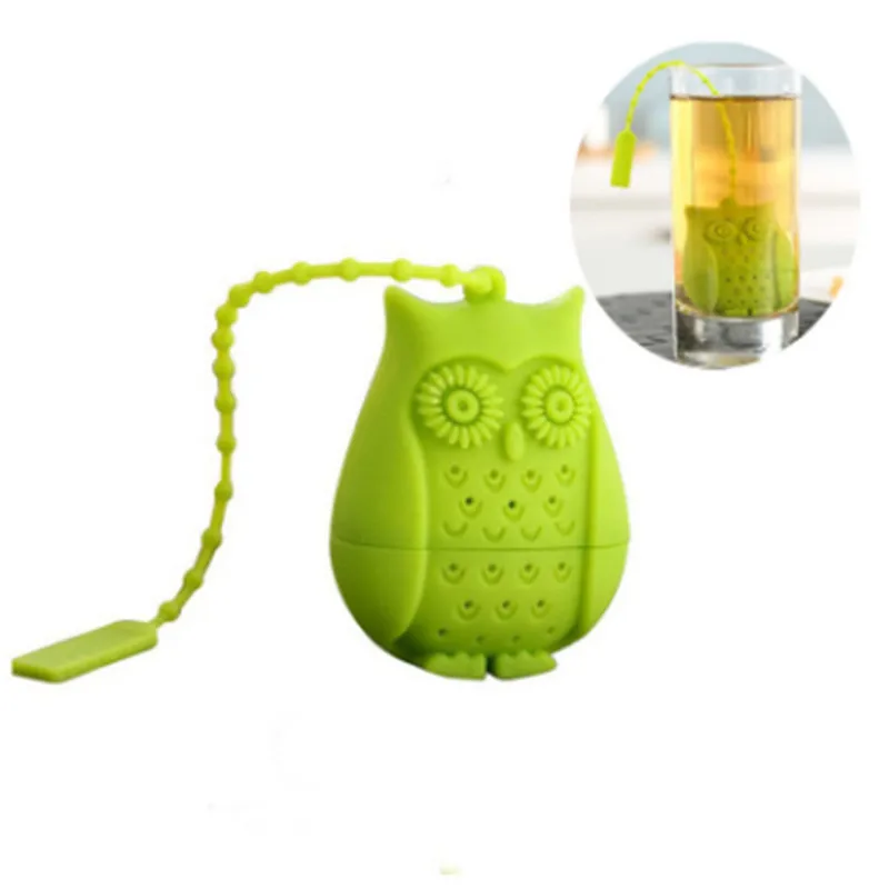
Owl food grade silicone tea tools funny tea infuser 