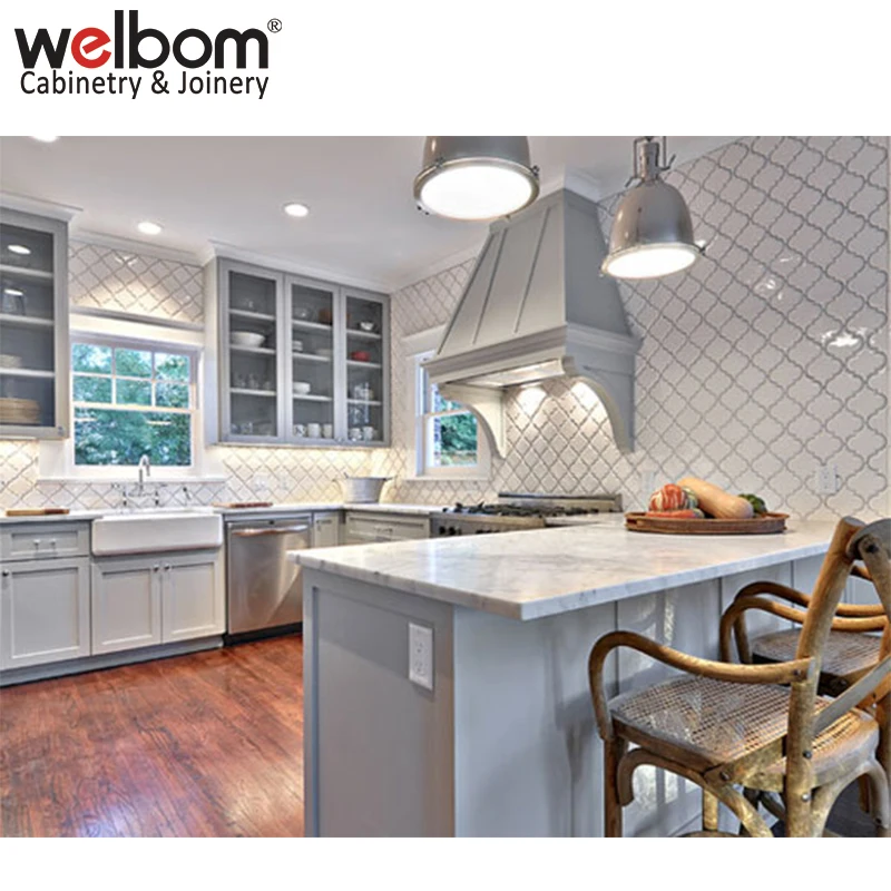 Modern Furniture Espresso Shaker Birch Wood RTA Kitchen Cabinets